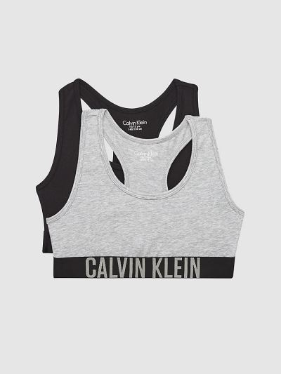 Calvin Klein Ruhák HU435704 | Calvin Klein Intense Power Lány Bralette Szürke / Fekete